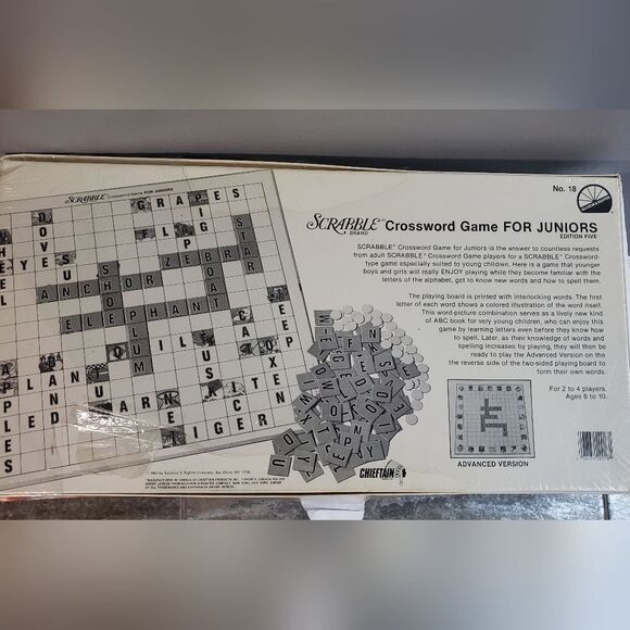 Sealed Vintage 1982 Scrabble for Juniors Board Game - NOS factory sealed. - Picture 4 of 4